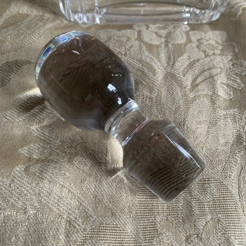 Vintage Oil Derrick Decanter w/Stopper Crystal Glass - Picture 2 of 4